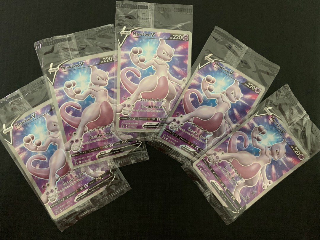 Pokemon TCG - Mewtwo V - SWSH Black Star Promo - Holo Full Art Card - SWSH  229