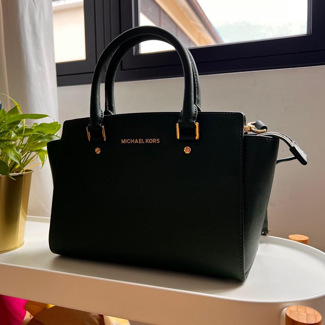 MICHAEL KORS Green Leather Bag