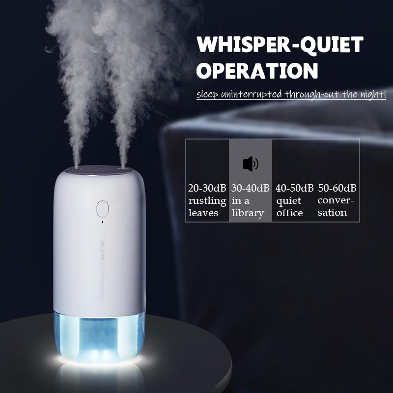 Minimalist Cordless Air Humidifier 3600mAh Portable USB Rechargeable