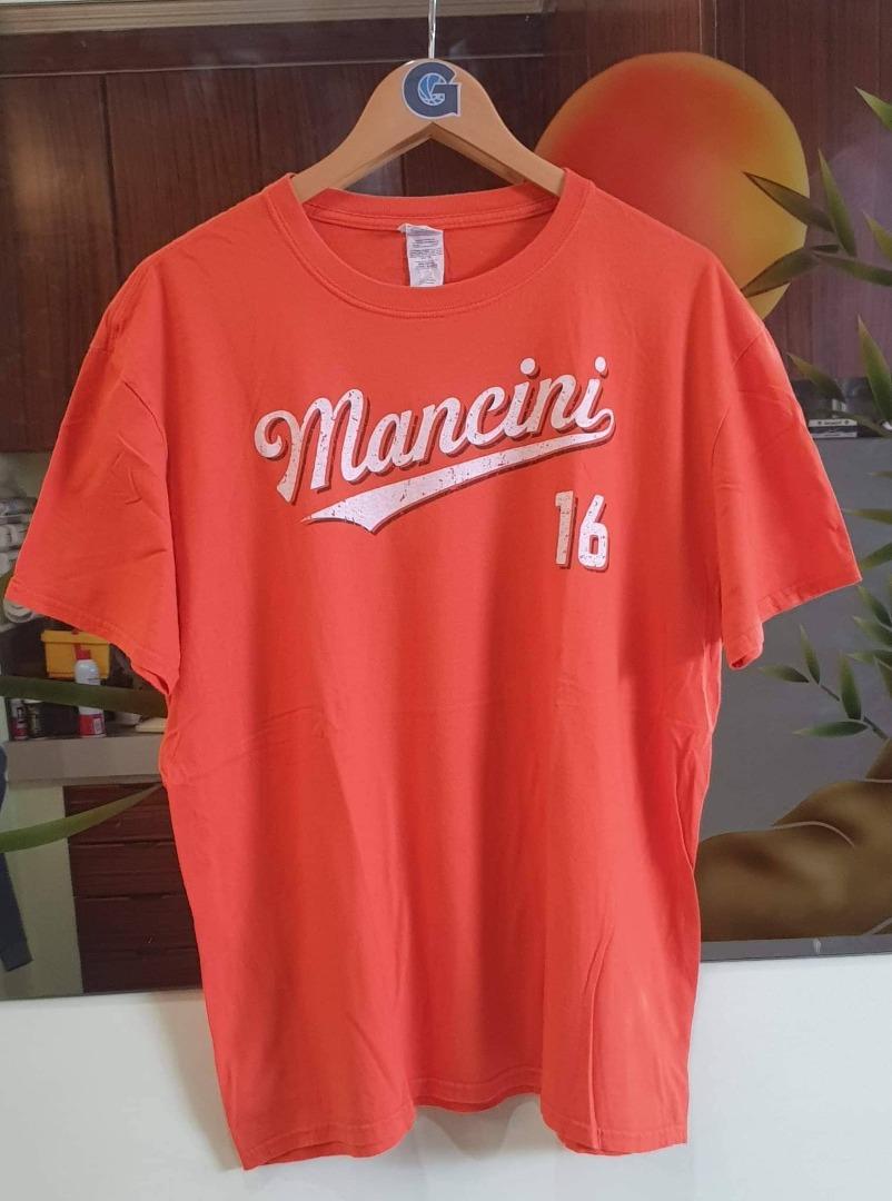 Men's Majestic Trey Mancini Orange Baltimore Orioles Logo Official Name &  Number T-Shirt