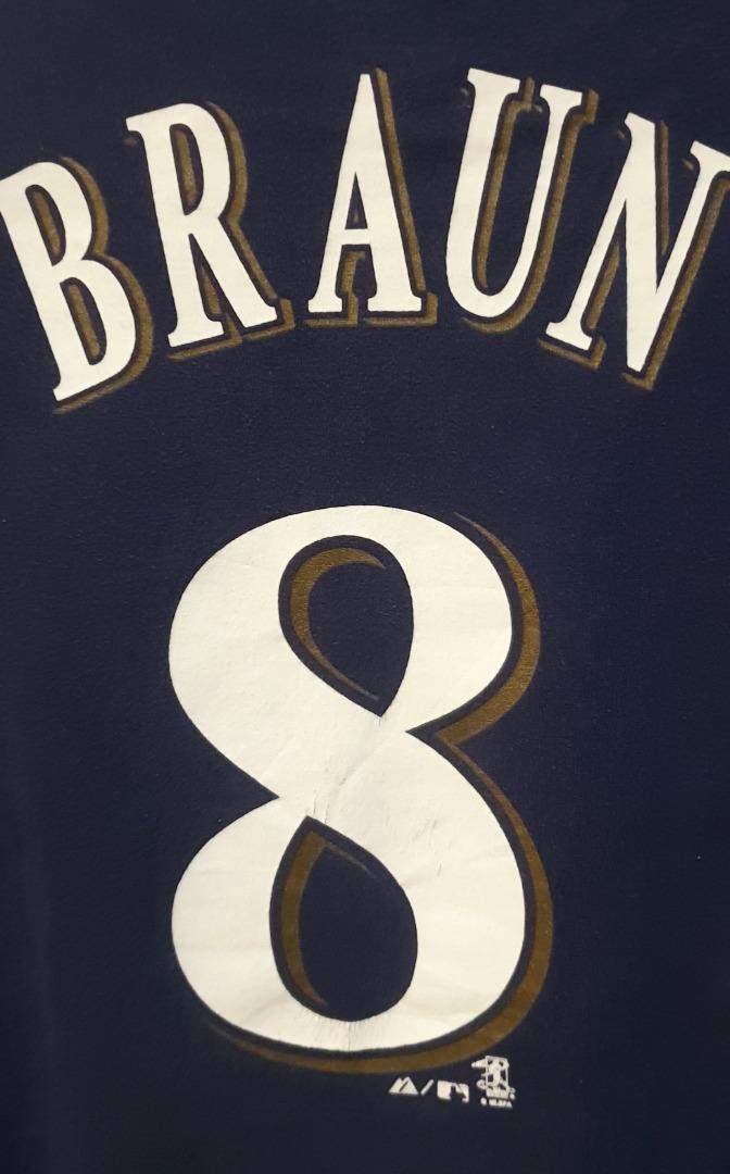 Majestic, Other, Large 44 Authentic Majestic Ryan Braun Jersey