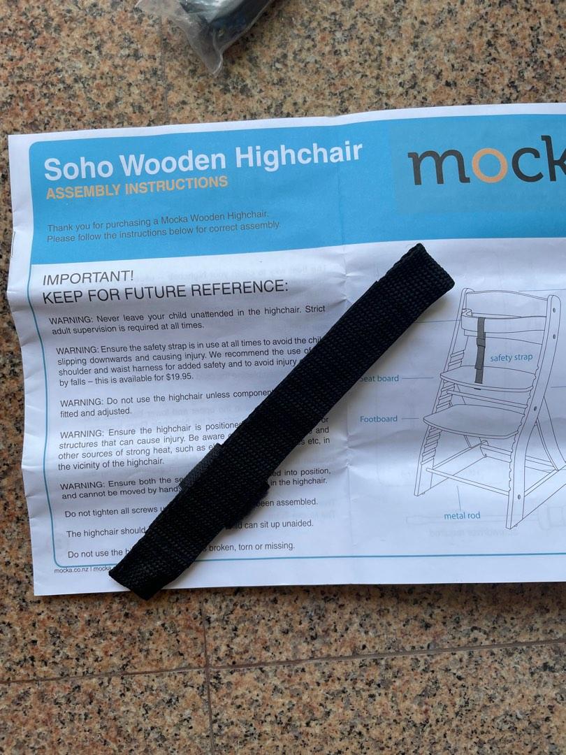 Mocka high chair harness, extenders and safety strap, Babies & Kids
