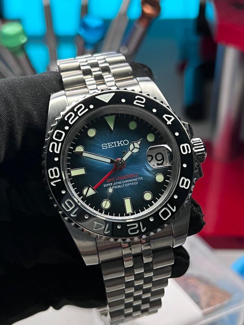 セイコー カスタム SEIKO MOD GMT 希少 NH34 美品 - 時計