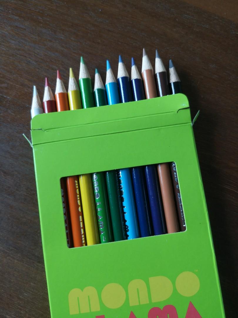Mondo Llama 12 Colored Pencils, Hobbies & Toys, Stationery & Craft, Stationery & School Supplies