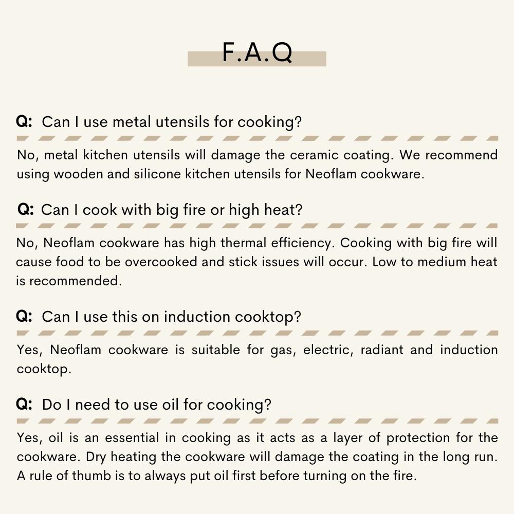 NEOFLAM Fika 15cm Omelette Pan │ NonStick Xtrema Ceramic Coating