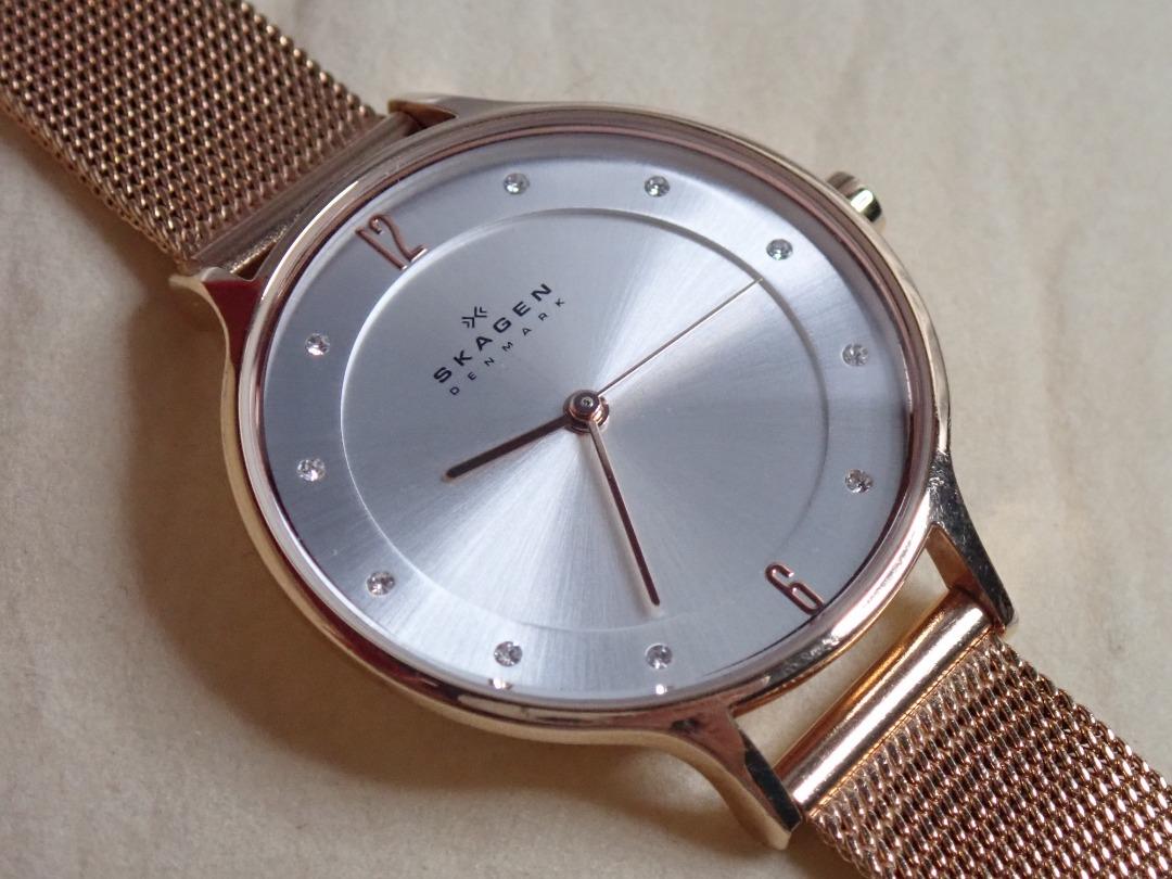 Anita Lille Rose Gold-Tone Steel Mesh Watch SKW2151 - Skagen