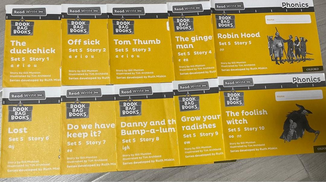 OXFORD Read Write Inc Set 5 Yellow Storybooks, 興趣及遊戲, 書本 & 文具, 小說 & 故事書