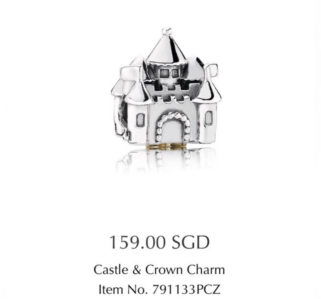 Pandora castle and crown charm outlet