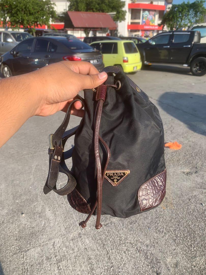 Vintage prada bucket best sale bag