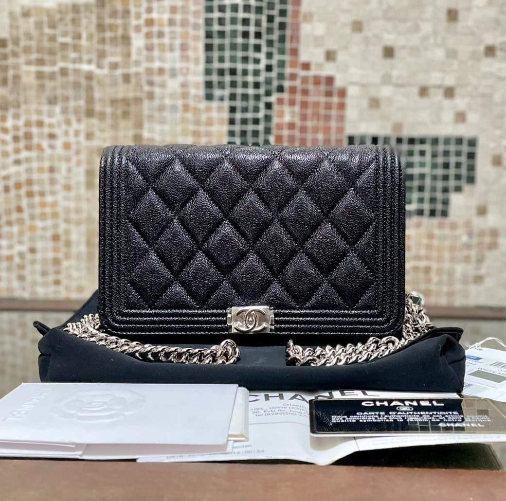 Chanel Le Boy Wallet On Chain Caviar, Luxury, Bags & Wallets on