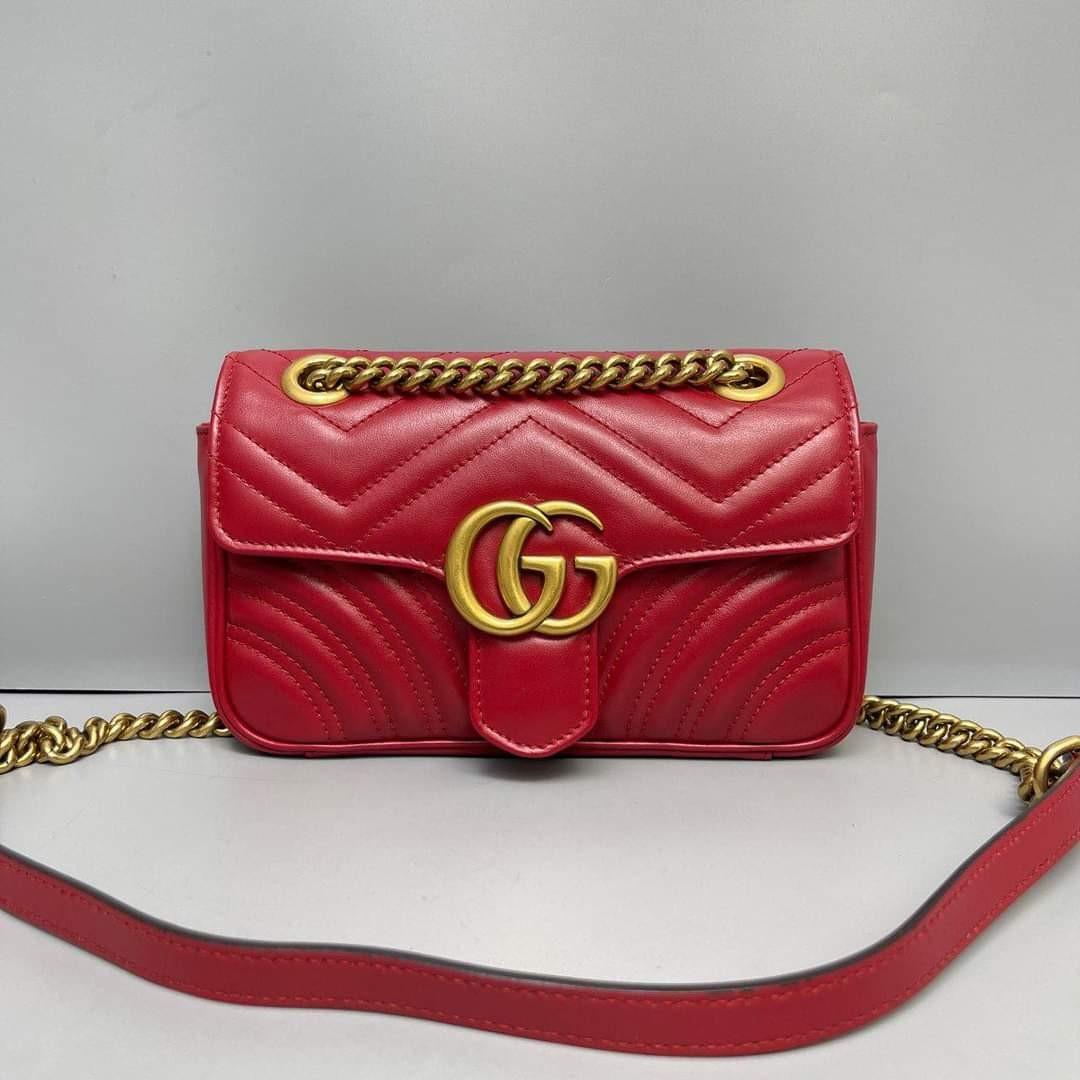Gucci Marmont red, Luxury, Bags & Wallets on Carousell
