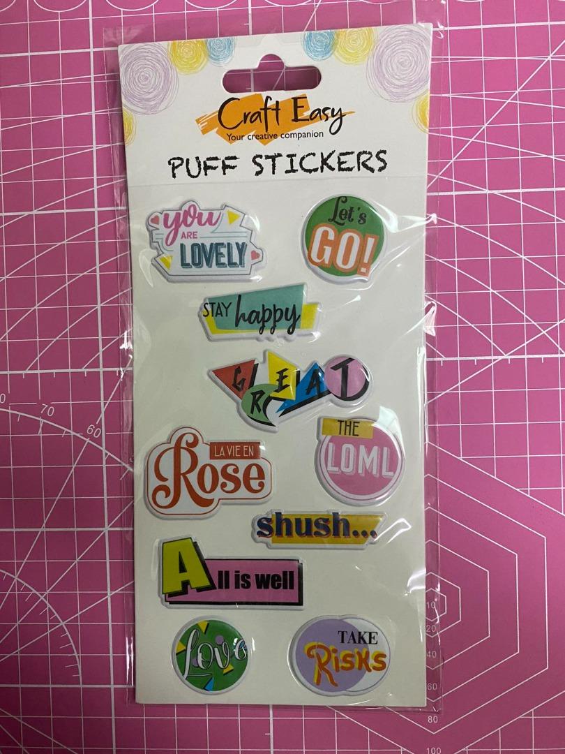 Puff Stickers, Hobbies & Toys, Stationary & Craft, Craft Supplies ...