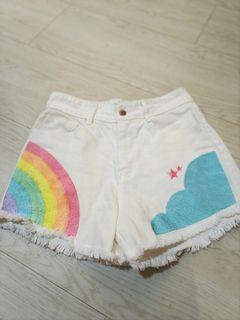Rainbow jean best sale shorts