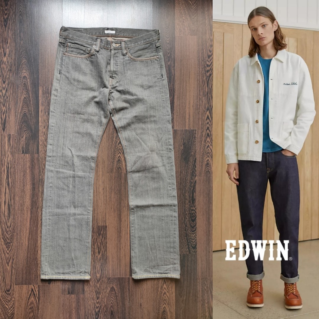 RARE! EDWIN® JAPAN SELVEDGE DENIM | Slim Straight, Men's Fashion ...