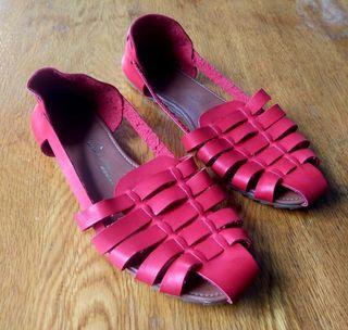 Red sandals