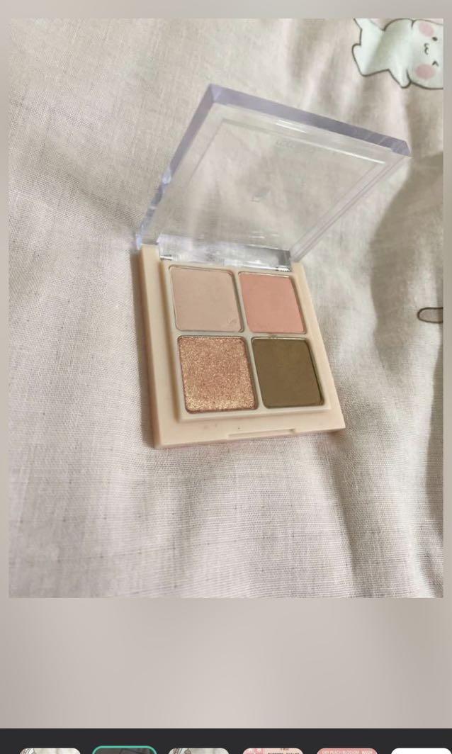 Romand eyeshadow 4 color milk series dry peach blossom, Beauty