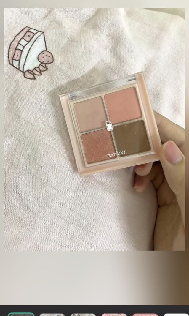 Romand eyeshadow 4 color milk series dry peach blossom, Beauty