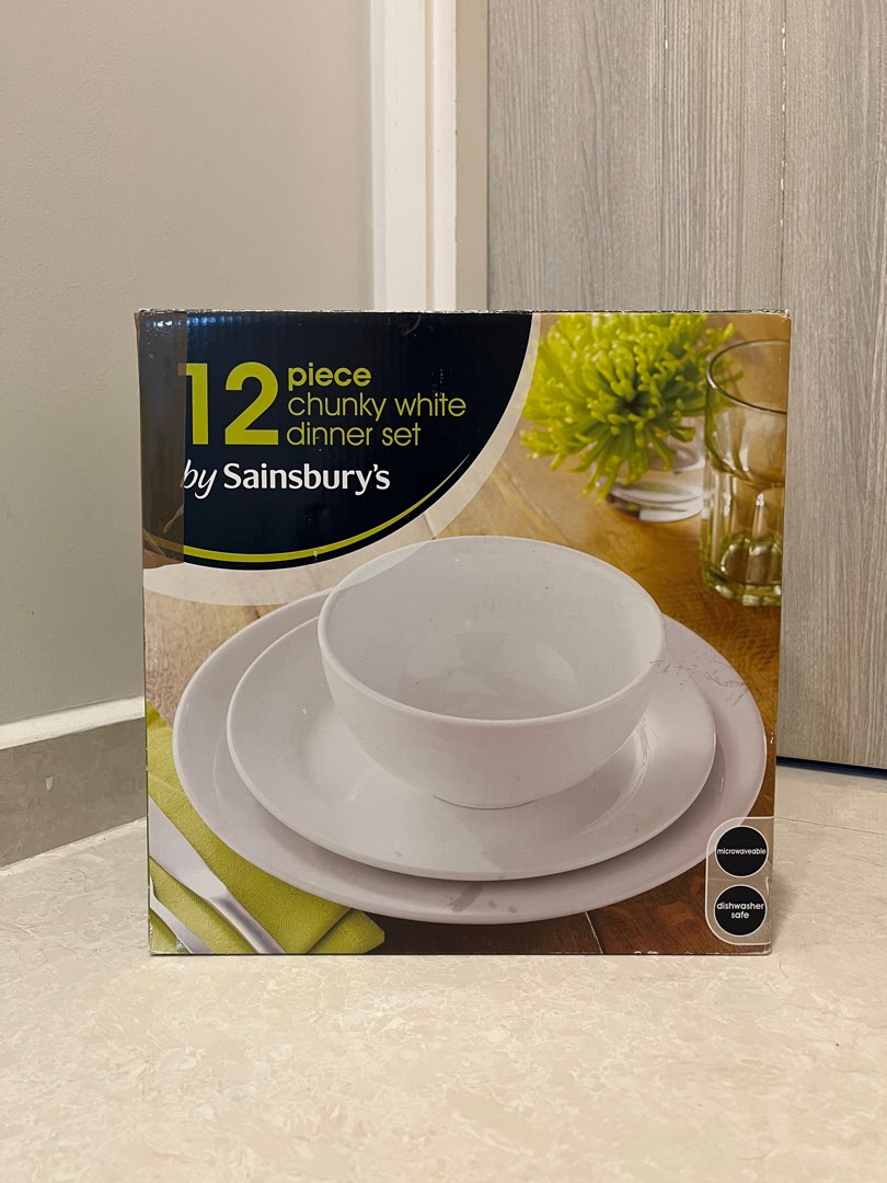 Sainsbury’s 12 Piece Dinner Set, Furniture & Home Living, Kitchenware