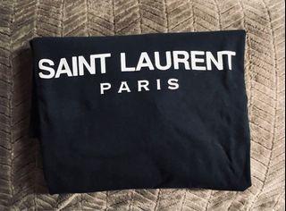 YSL SHIRT Saint Laurent Paris Black Tee