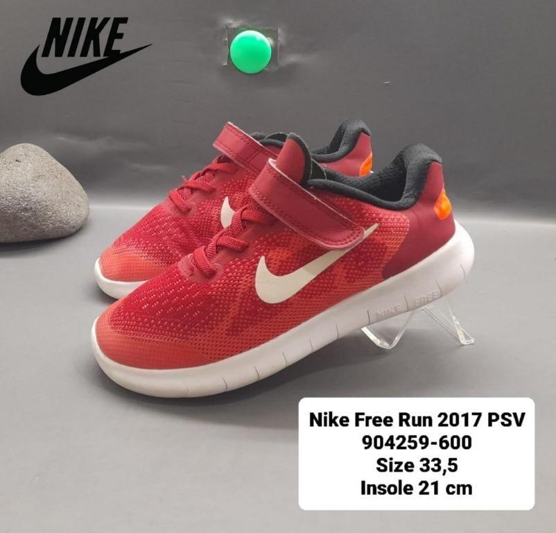 Sepatu Anak Nike Red 904259-600 Free Run 2017 PSV Size 33,5, Bayi