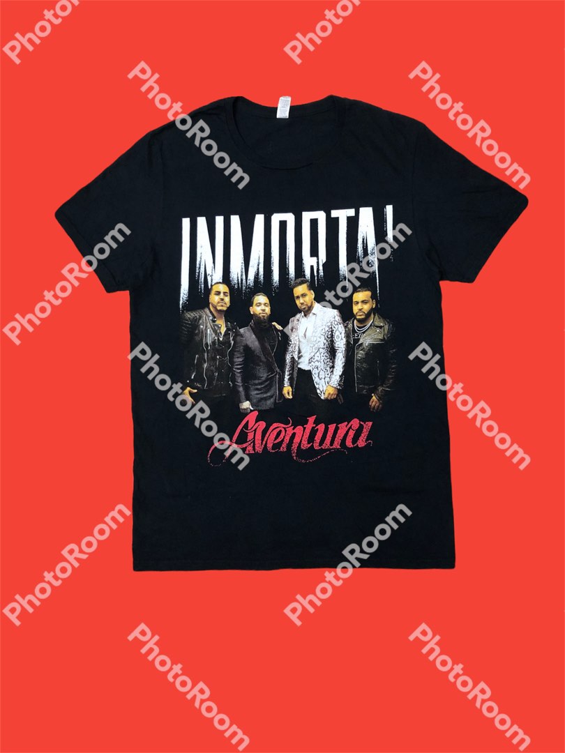 Aventura Immortal Tour T-Shirt Medium Black Vintage Style Houston
