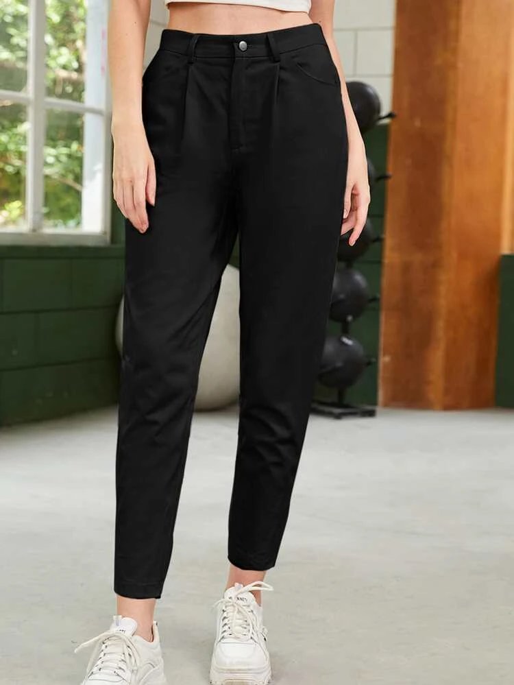 SHEIN Frenchy Cropped Tailored Pants With Belt  SHEIN IN