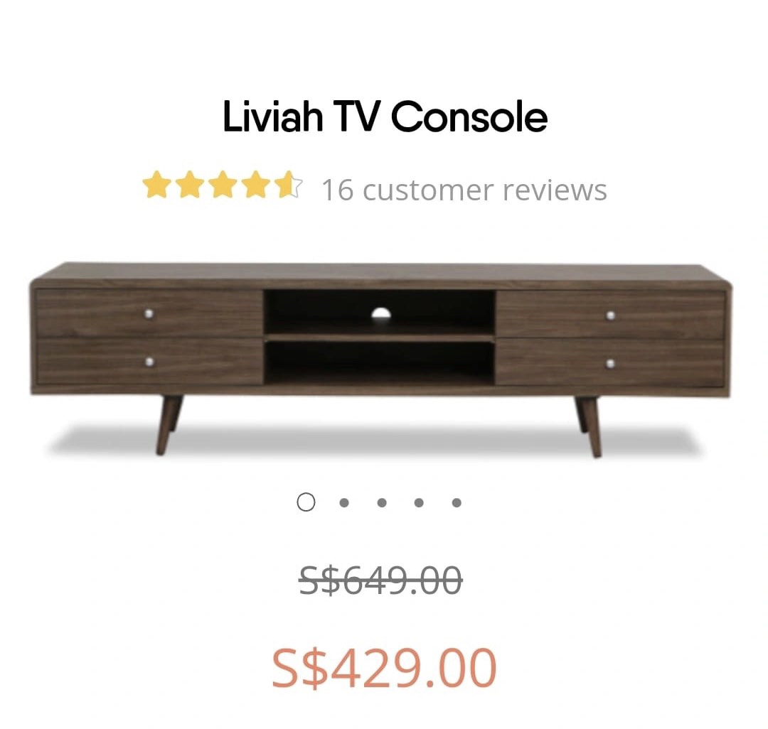 Solid Wood TV Console, Furniture & Home Living, Furniture, TV Consoles