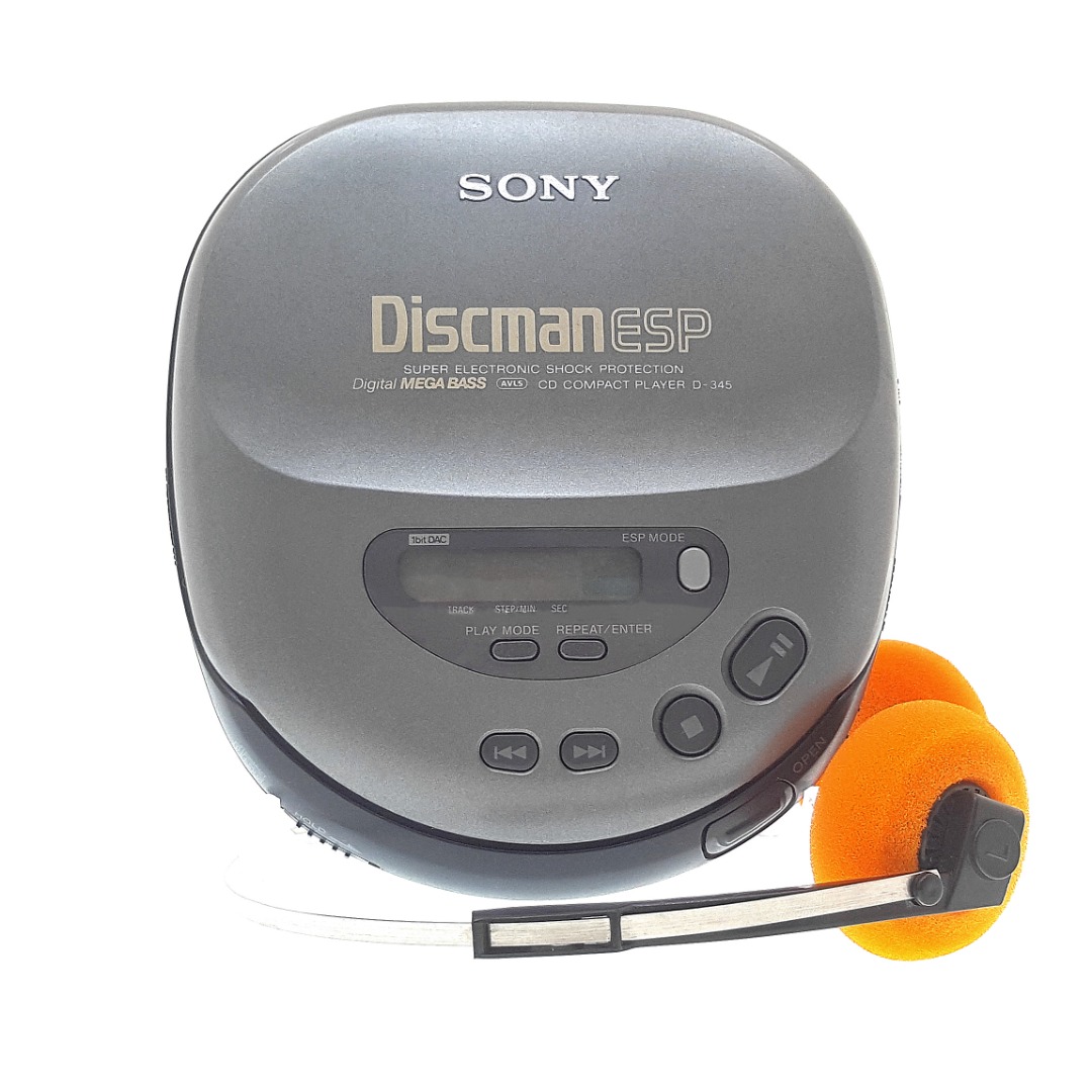 Sony Discman/Walkman D345 Portable CD Player In Excellent Working
