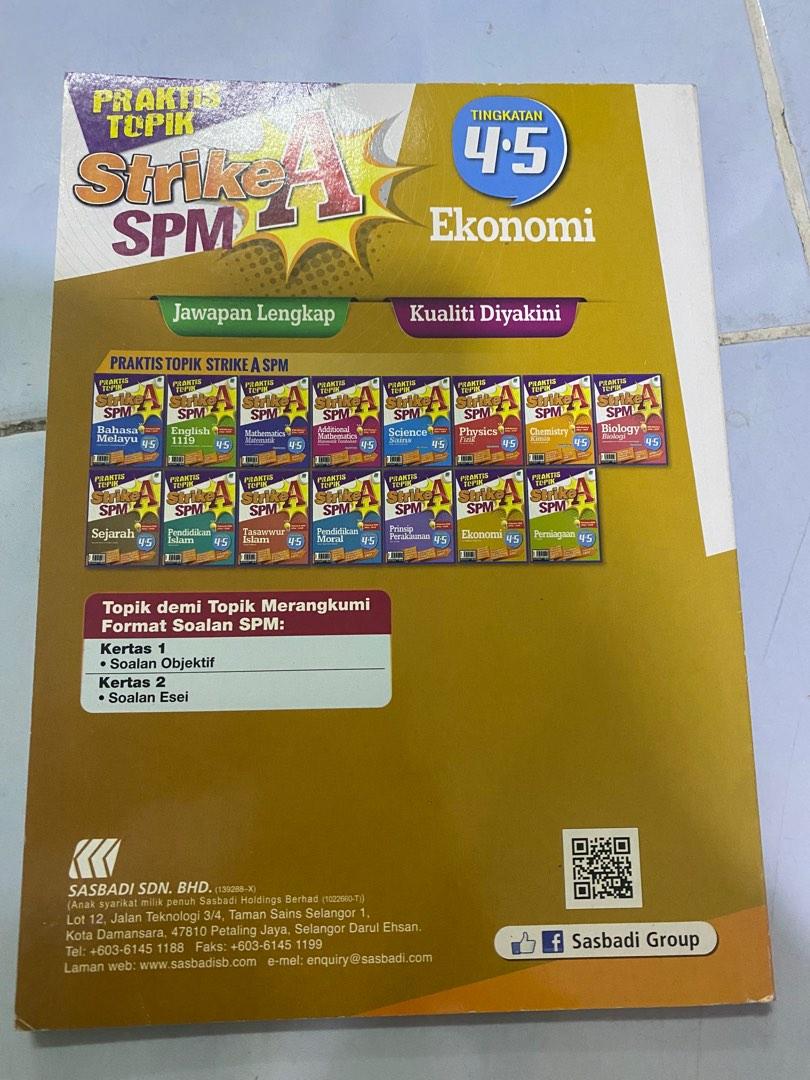 SPM EKONOMI (Category: Textbooks) located in Ipoh. Submitted by beyely (Listing ID 1184375813, Image 2). Description: Praktis Topik SPM Ekonomi Brand new Np: 22.
