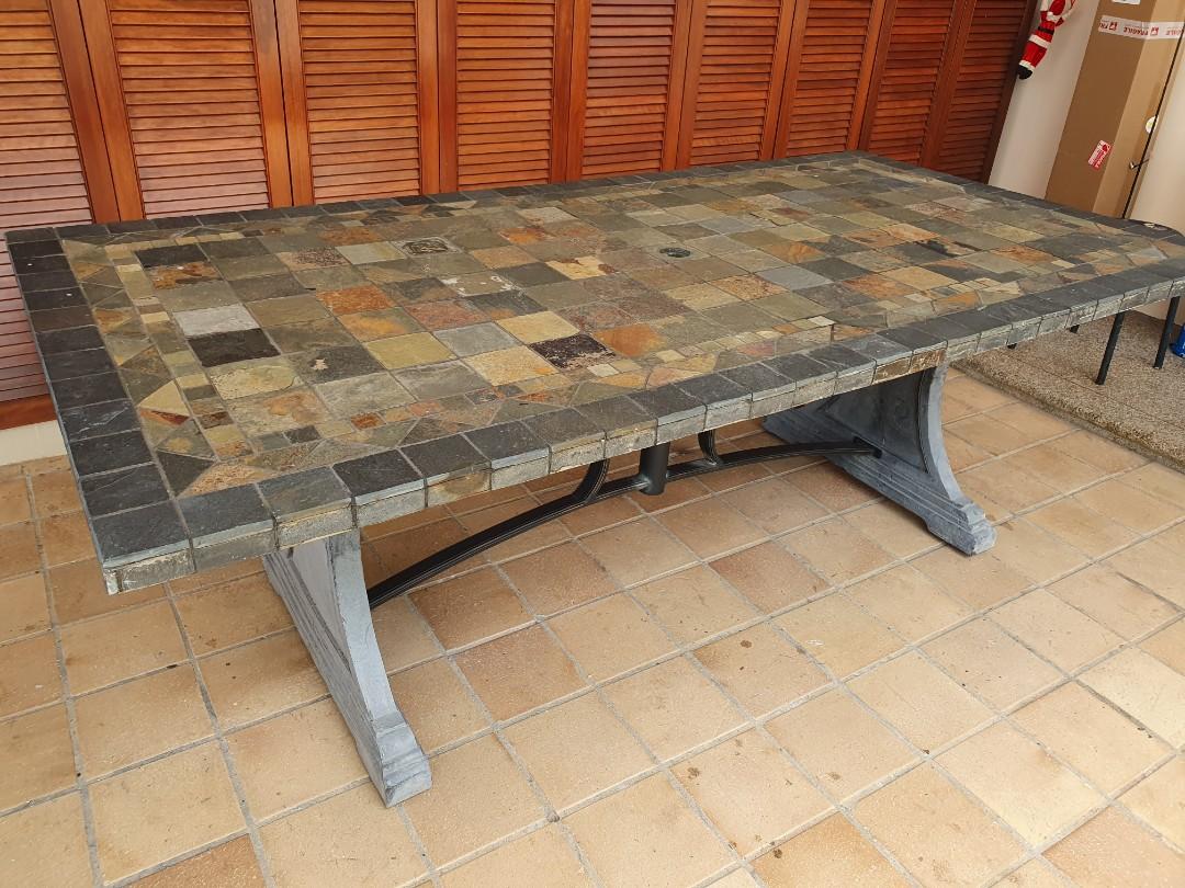 Outdoor Stone table, Furniture & Home Living, Outdoor Furniture on