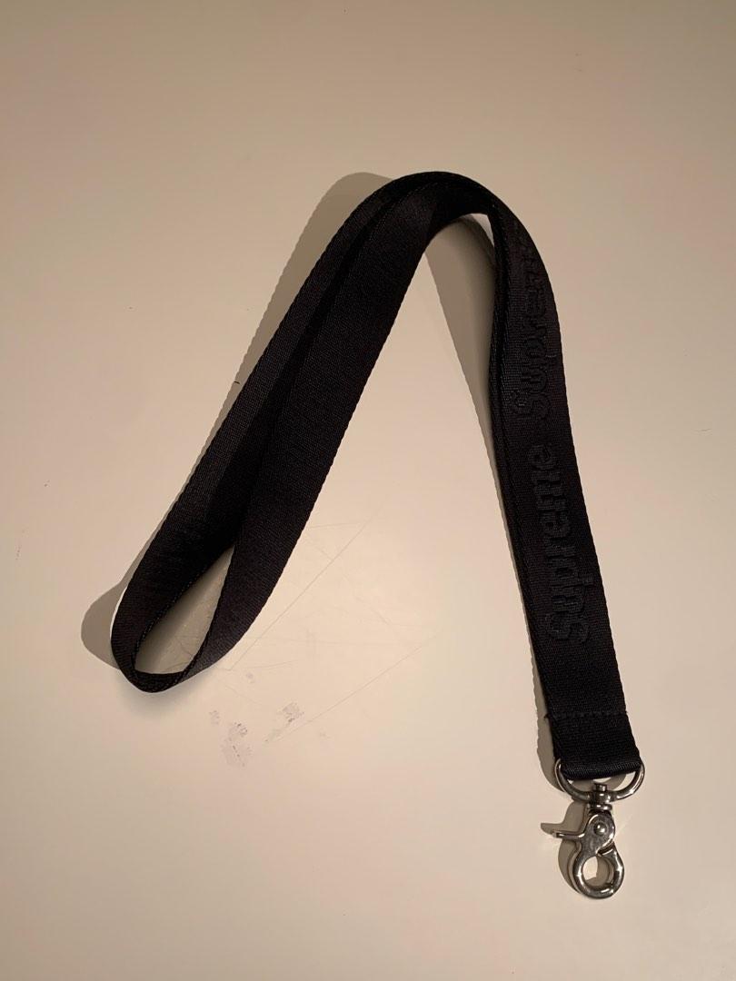 Supreme lanyards key chain neck strap black, 男裝, 手錶及配件