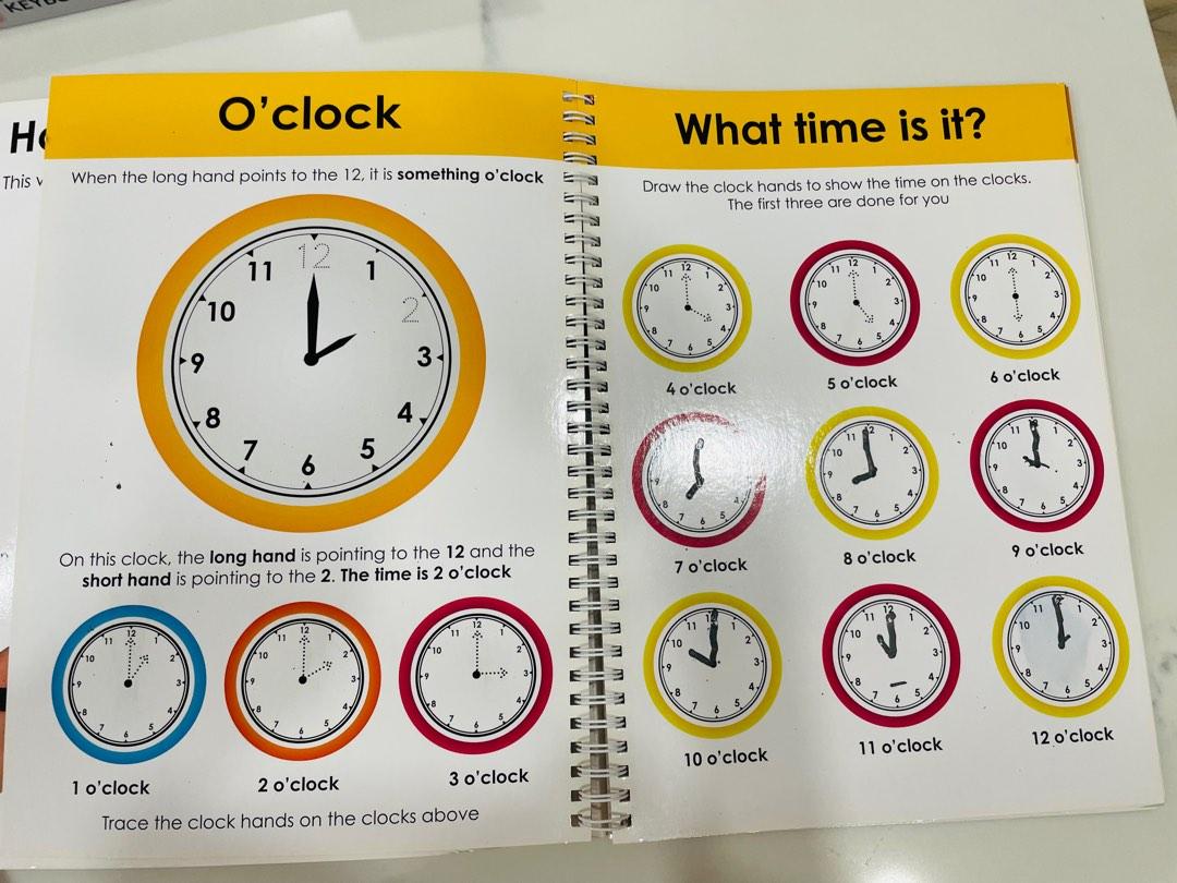 Telling the time workbook ( wipe clean), Hobbies & Toys, Books ...