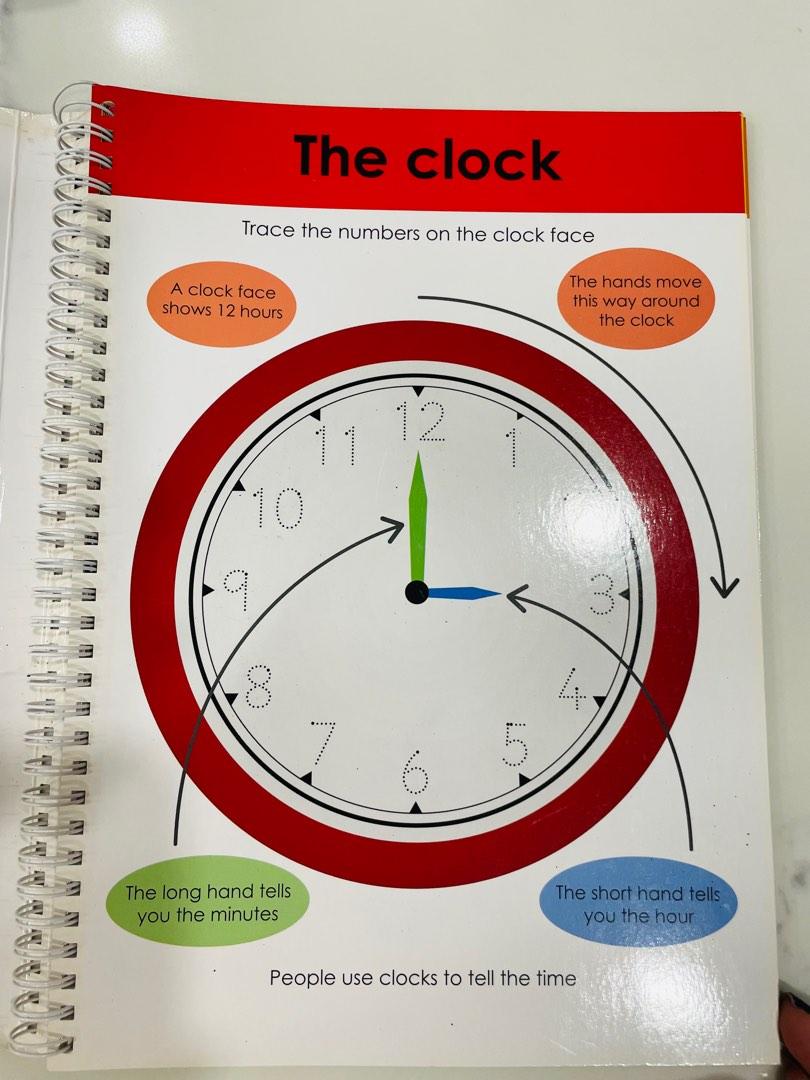 Telling the time workbook ( wipe clean), Hobbies & Toys, Books ...