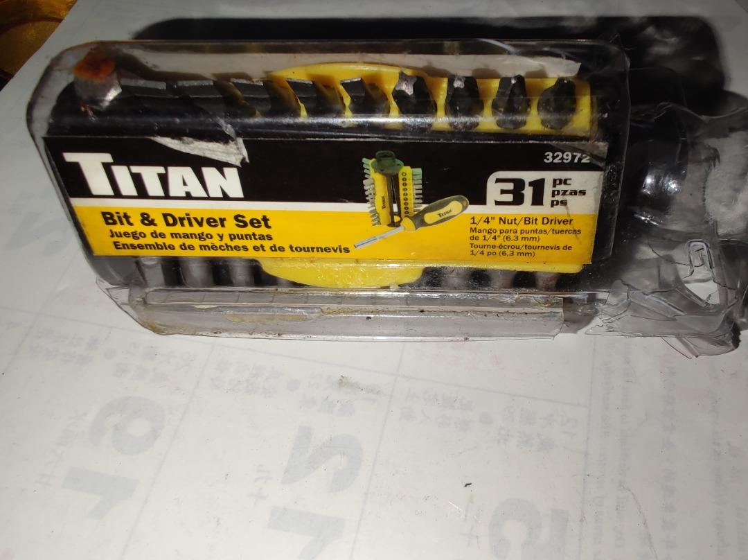Titan Tools® 32972 - 31-piece Multi Material Handle (Category: Construction Tools & Equipment) located in Manila. Submitted by kingkai999 (Listing ID 1184439843, Image 1). Description: 31-piece Multi Material Handle Multi-Bit Kit by Titan Tools®. This product is built for hard work and long life, providing ease of use and reliability. It is precisely sized and well designed to help you get the job done quickly and properly. It is made from qualit