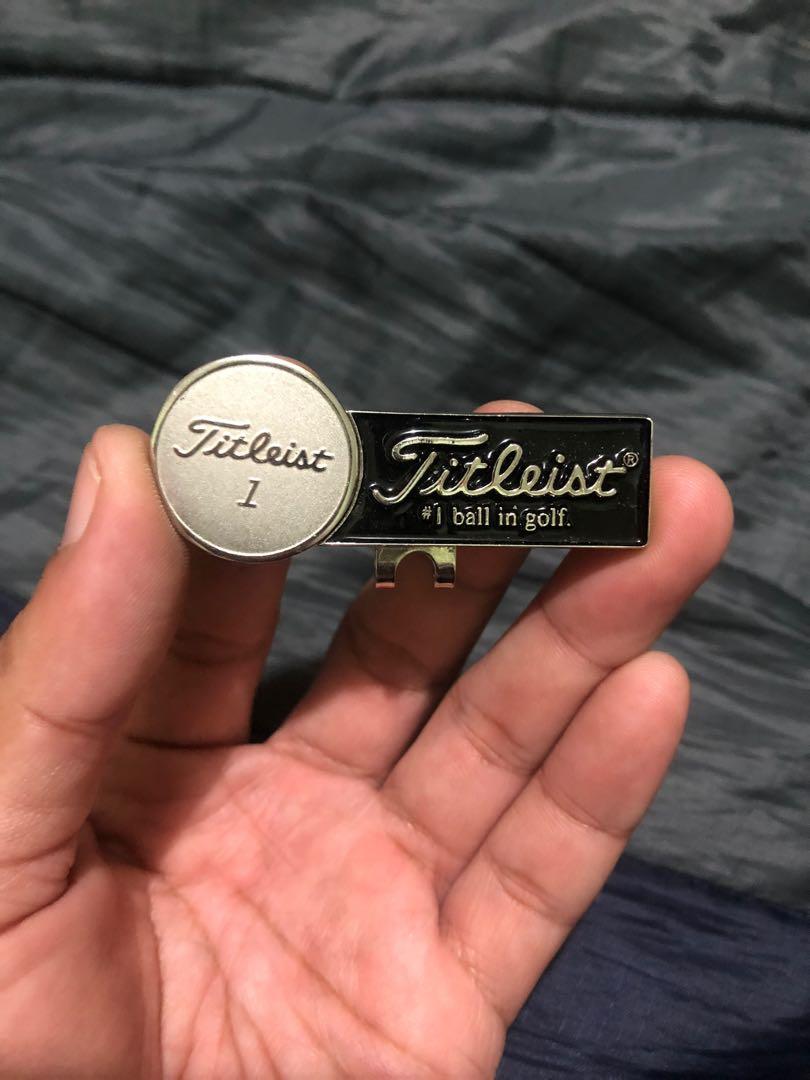 Titleist golf cap clip on ball marker, Sports Equipment, Sports & Games, Golf on Carousell