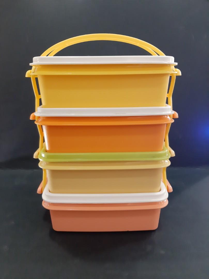 Tupperware Tiffin Lunch Box 4tier, Furniture & Home Living, Kitchenware