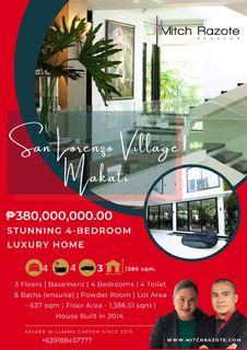 Ultra High End, Luxurious & Rare 4 Bedroom House & Lot For Sale at San Lorenzo Village Makati