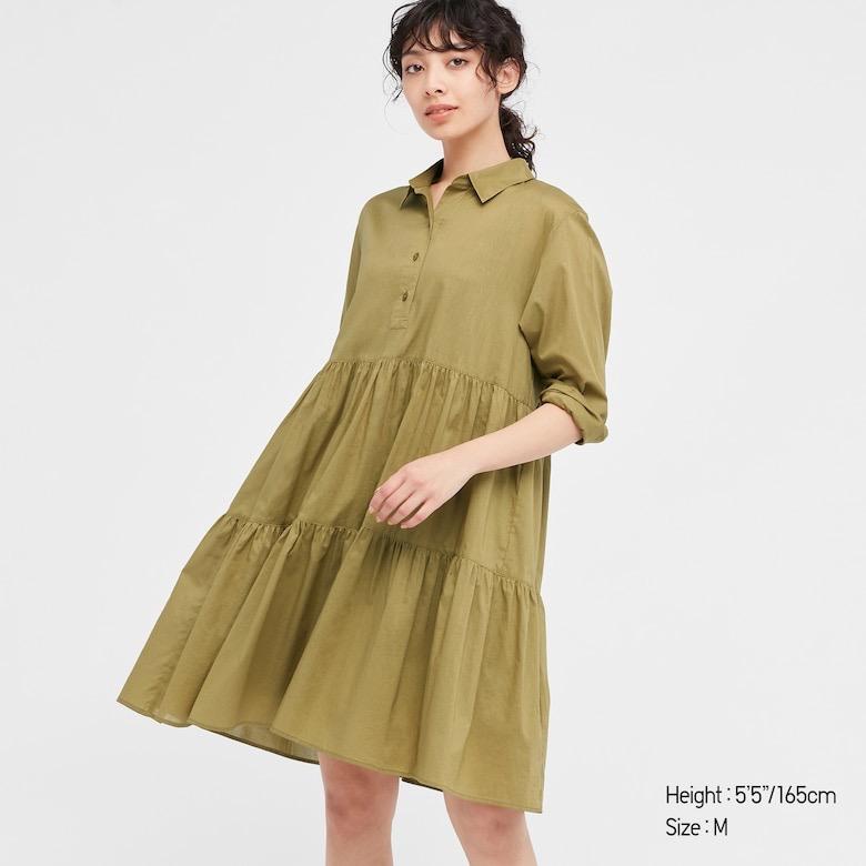 Uniqlo tiered dress hot sale