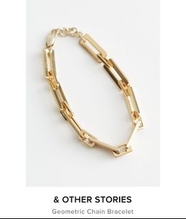 US & other stories elegant light gold chain bracelet bangle blouse top shop mango 外國超靚典雅淡金色方扣手鏈 手鍊 襯衫64224128865155110