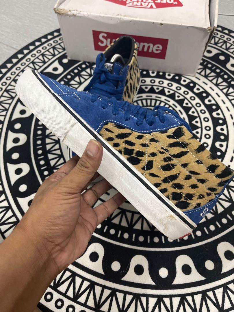 Vans x supreme cheetah mid Men s Fashion Footwear Sneakers on
