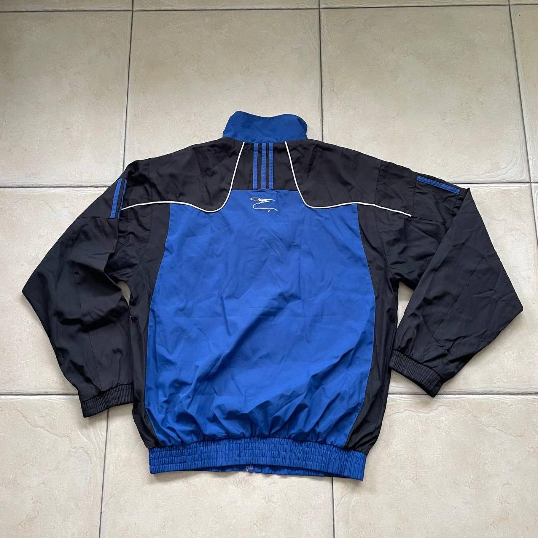 Blue and black deals adidas windbreaker