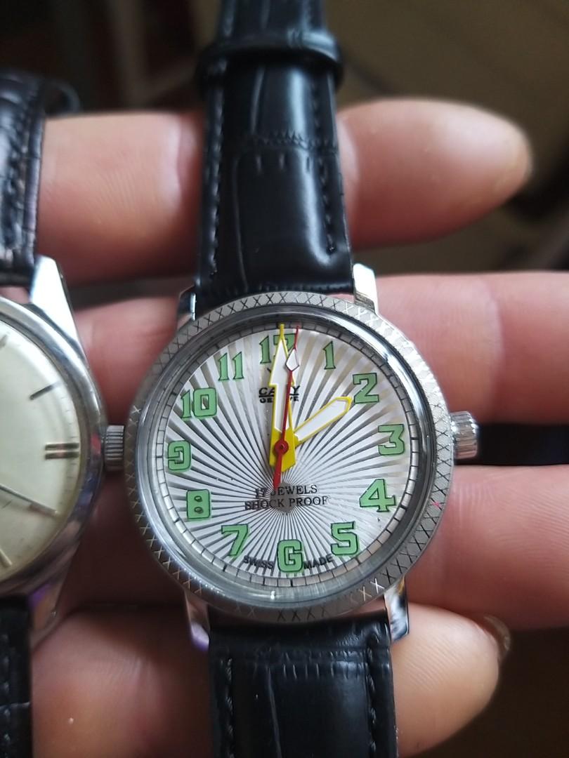 Vintage hand winding watches camy titioni seiko citizen, Men's Fashion