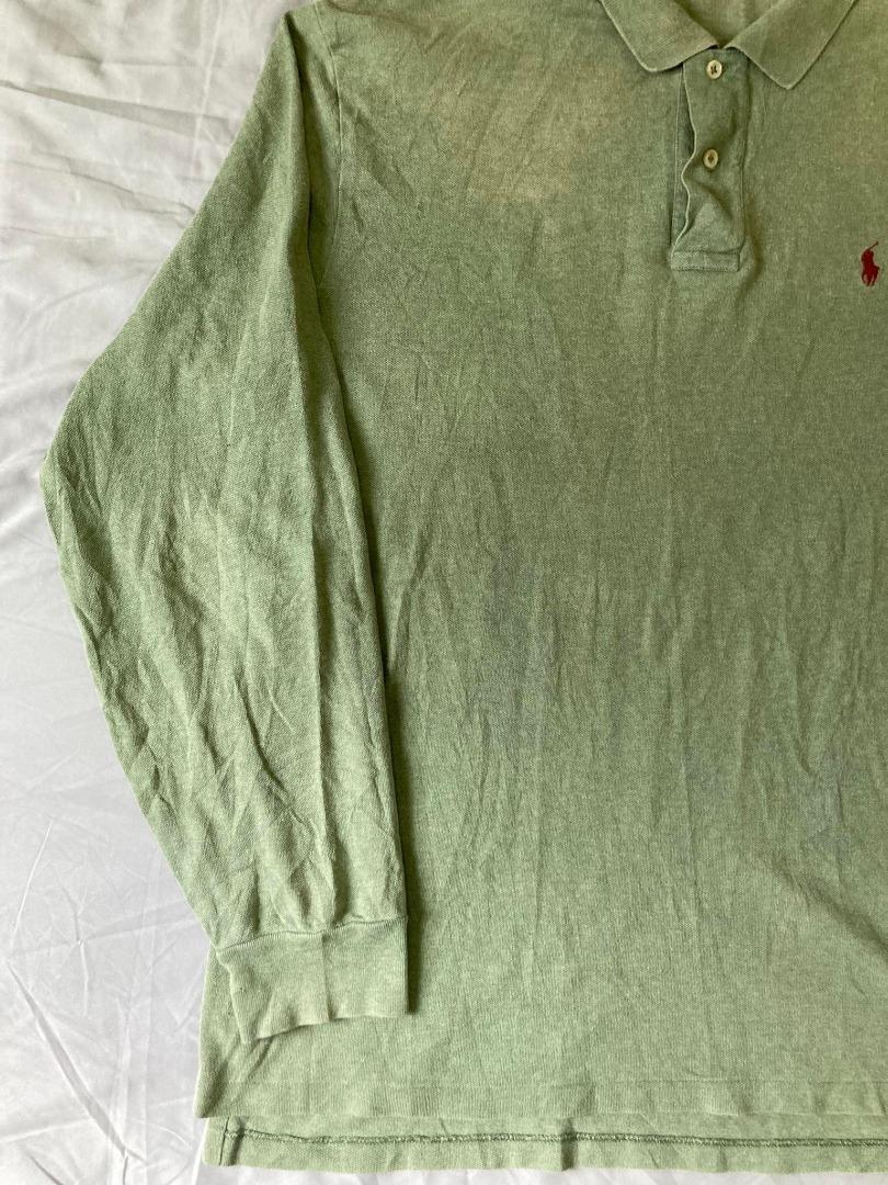 Ralph Lauren Shirt Men's Sz 3XB Short Sleeve Button Down Green W Blue Pony  🔥