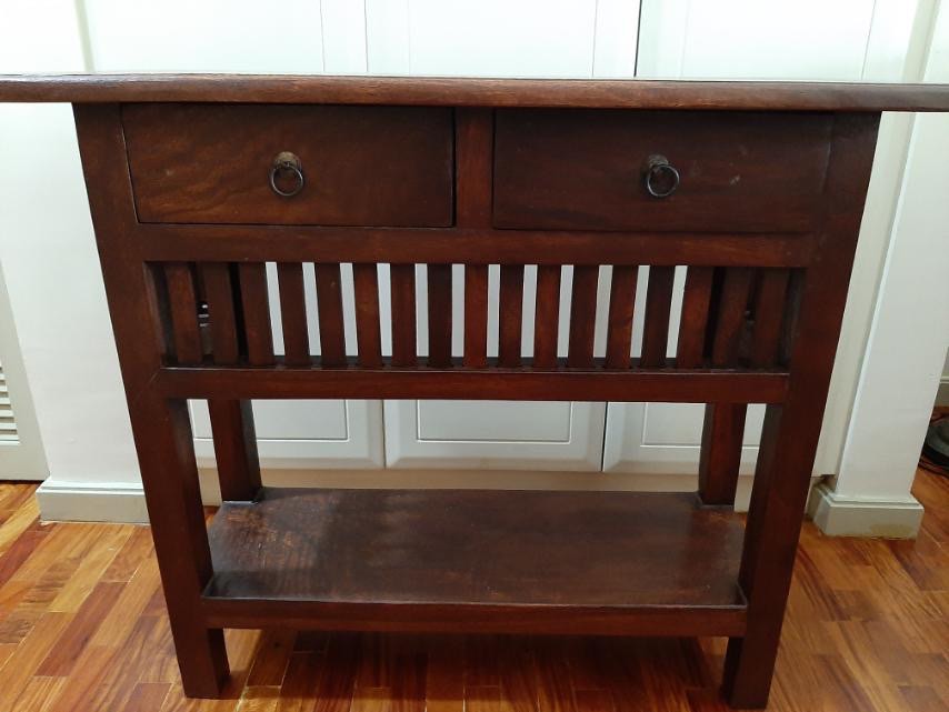 Vintage-style solid wood console table, Furniture & Home Living ...