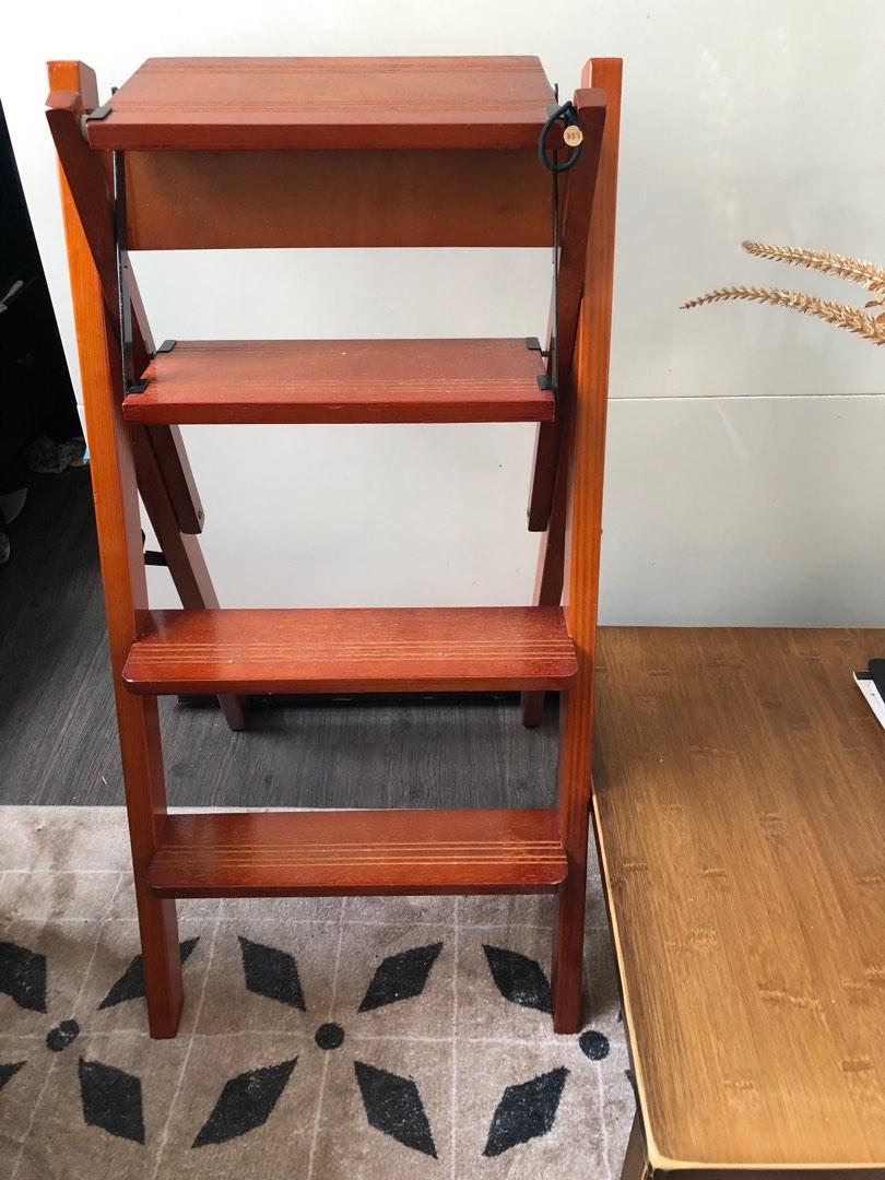 Wood Chair and Ladder Combo, 傢俬＆家居, 傢俬, 椅子 Carousell