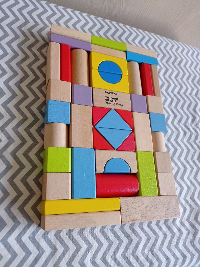 Wooden Building Blocks, Hobbies & Toys, Toys & Games on Carousell