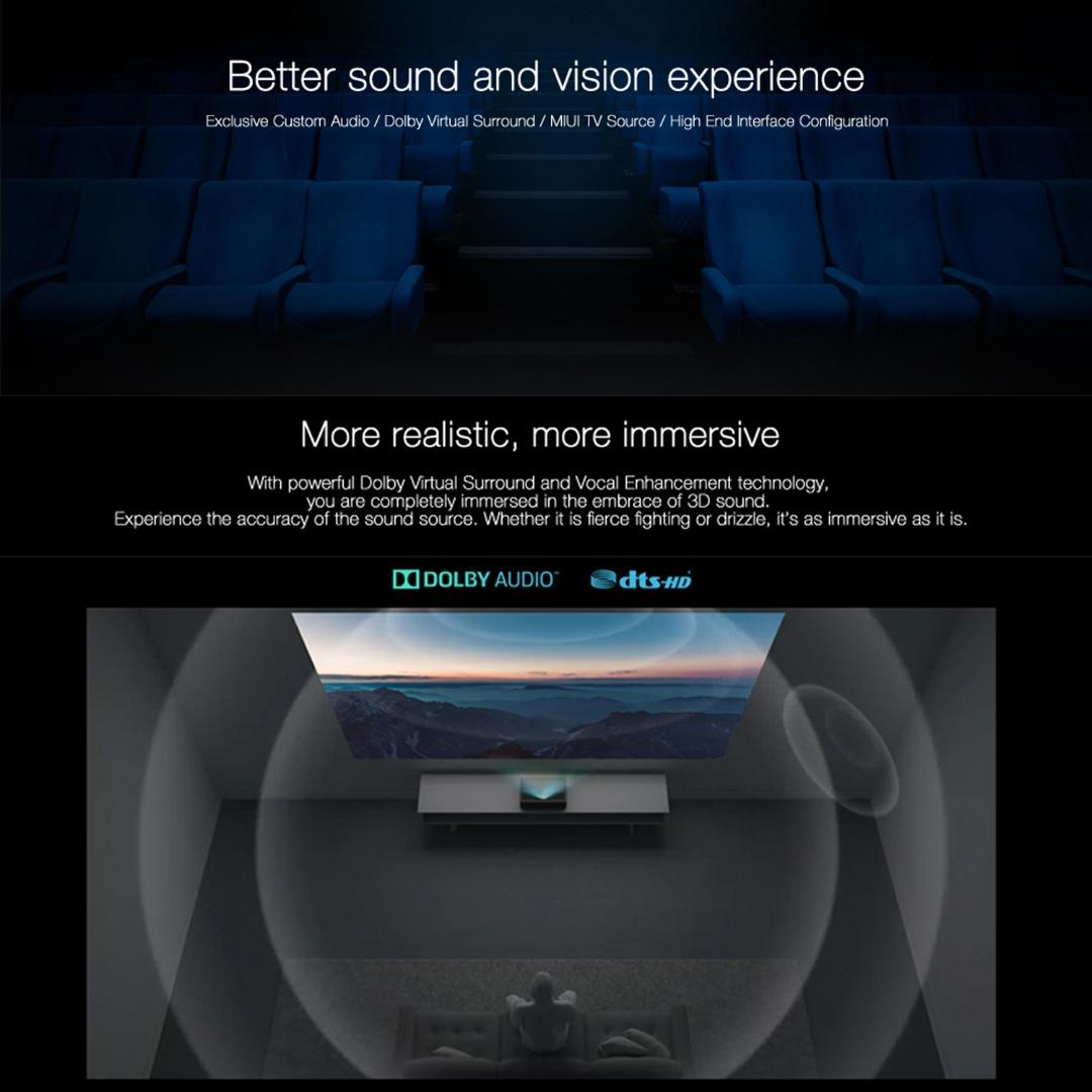 Xiaomi 1S 4K Projector Laser Ultra Short Throw Native 4K Ultra HD