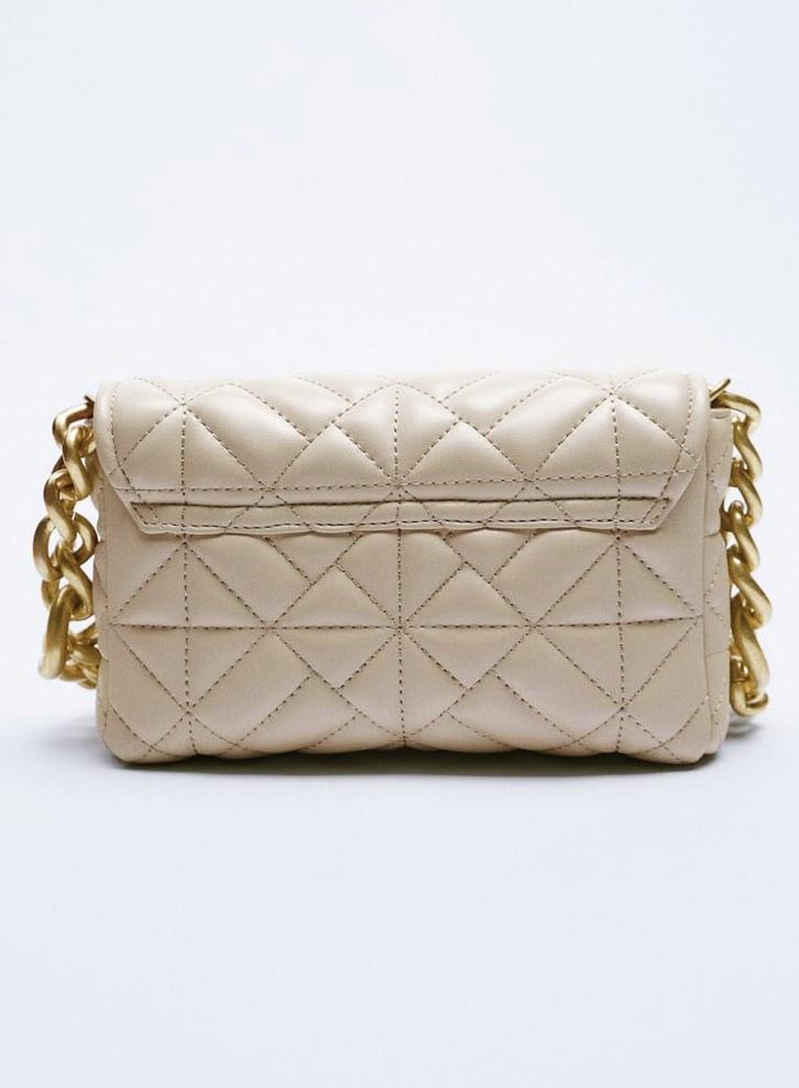 Zara Quilted Shourlder chain bag, Women's Fashion, Bags & Wallets