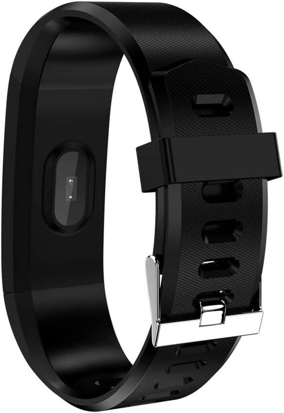 2936 Raincleans Smart Watch Wristband 115Plus Color Screen Heart Rate Blood Pressure Pedometer YOHO Sport Fitness Tracker Bluetooth Black