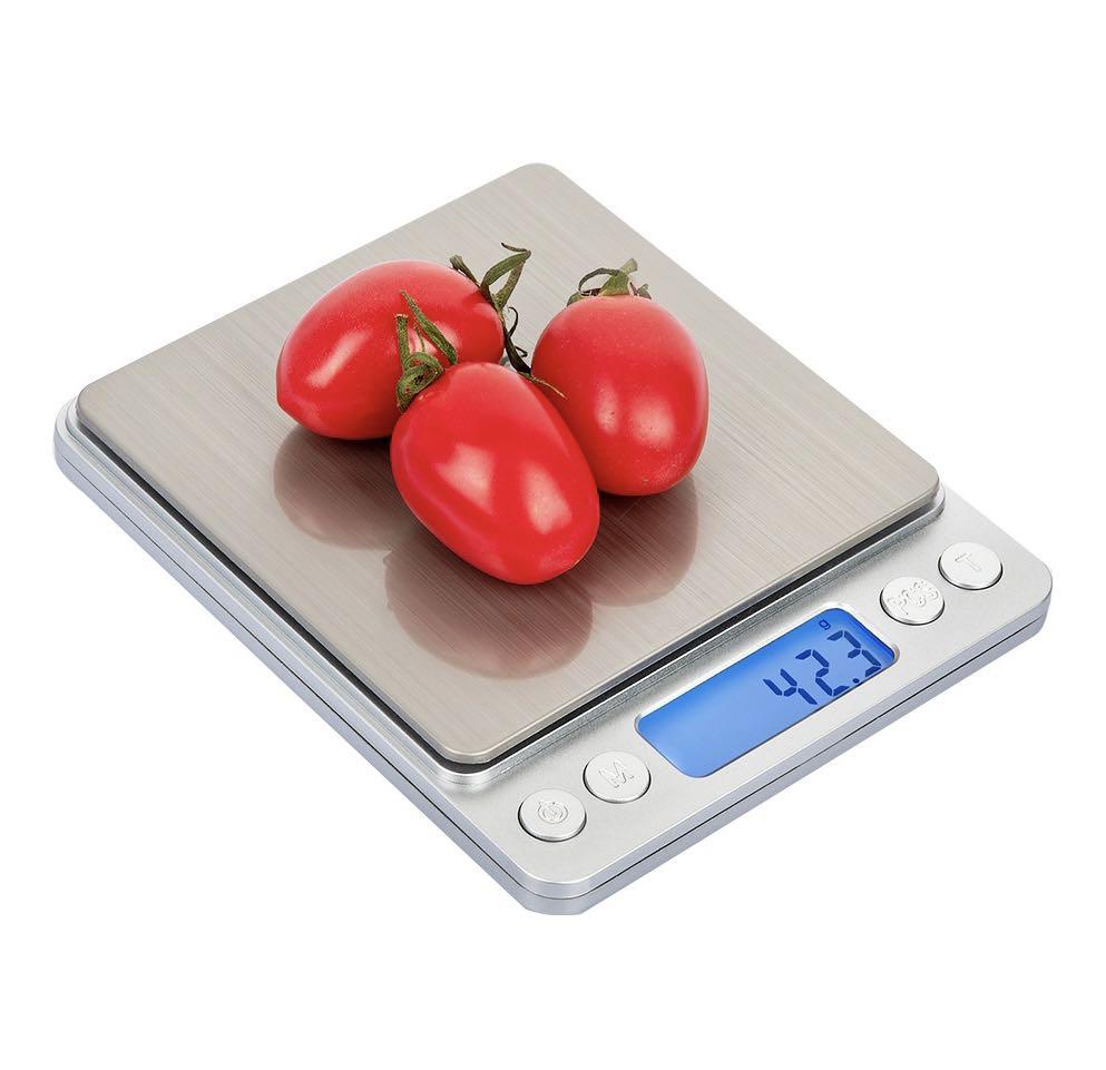 1pc 3kg-0.1g Stainless Steel Kitchen Scale Multifunctional